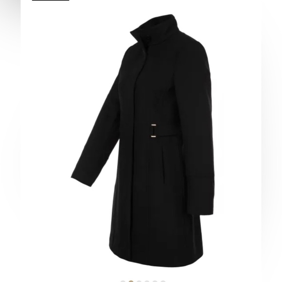 Boss Jackets & Blazers - BOSS Black Women's Wool-Blend Stand Collar Coat, Size 0